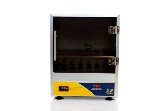 20 liter lab incubator – compact digital chamber, closed front view