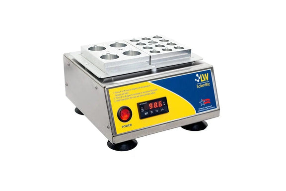 Digital dry bath incubator with blocks and LED controller