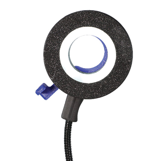 Close-up of SoiLite LED ring illuminator with EasyGrip