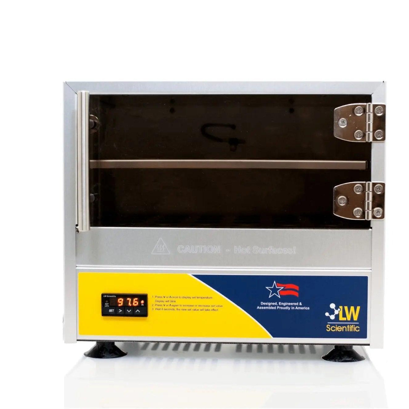 10 liter microbiological incubator – digital LED display front view