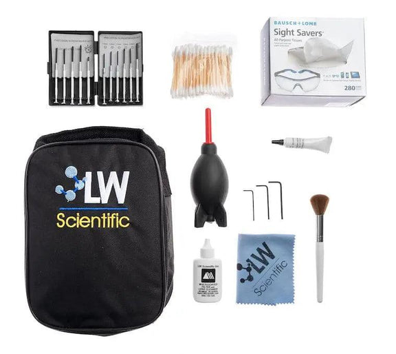 microscope lens cleaning kit components