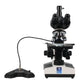 Front view of LW Scientific Revelation III microscope using SoiLite Desk Model illumination system