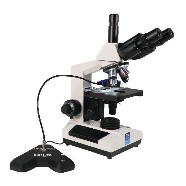 LW Scientific SoiLite Desk Model connected to Revelation III microscope with control base