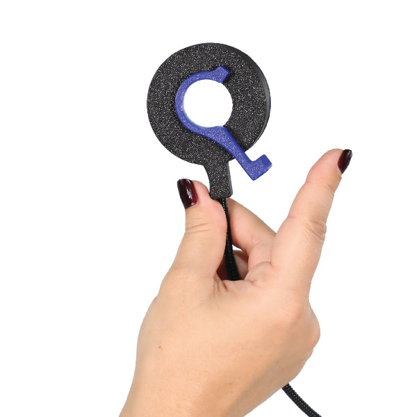 Hand holding SoiLite ring light showing lightweight design